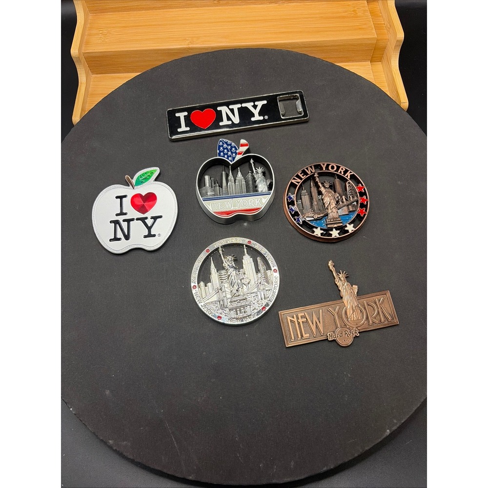 New York City Refrigerator Magnet Bundle Of 6/Bottle Opener/Travel/Tourist